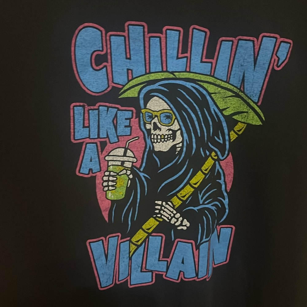 Black Chillin Like A Villain Large Shirt